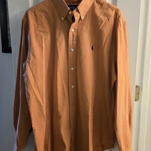 Ralph Lauren Men's Burnt Orange Button-Down Shirt